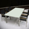 Barlow Tyrie Mercury 86" Dining Table w/Glass Top 2ME22
