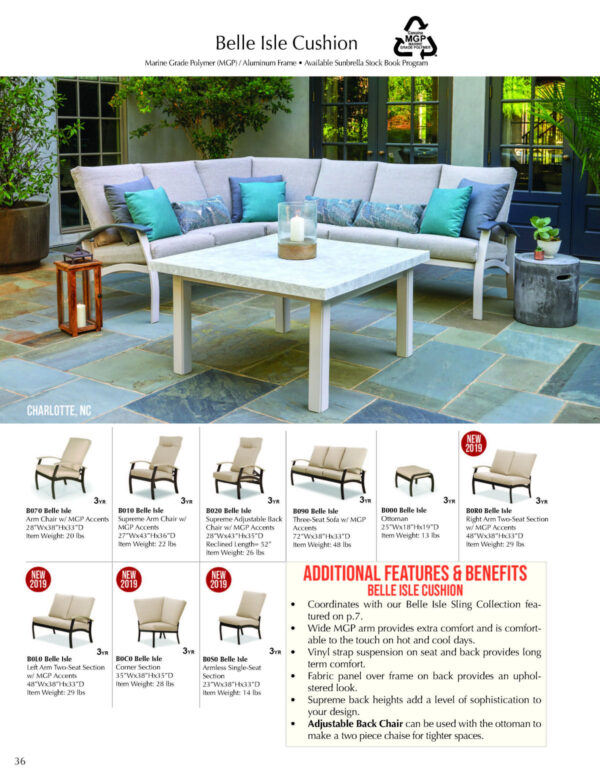 Belle Isle Sectional Group5 1 On Now At Atlantic Patio - Telescope Patio Furniture Belle Isle